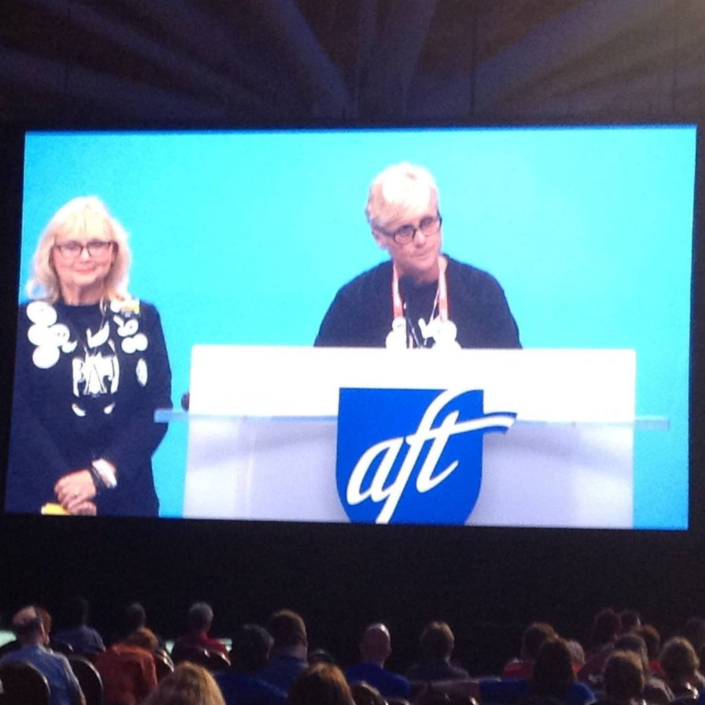 Kilfoyle was a ranking AFT delegate this year at the union's annual convention.