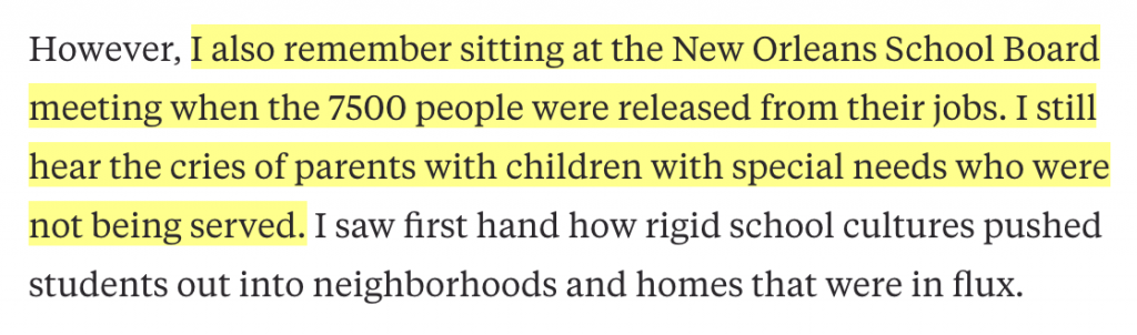 From “Unhappy Anniversary, New Orleans: Why 10 years is not enough time to heal” - Hechinger Report: August 25, 2015